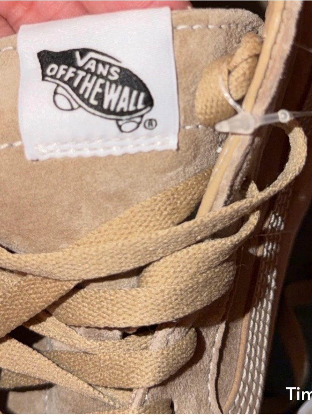Vans High-Top Suede Sneakers in Tan - Picture 4 of 5